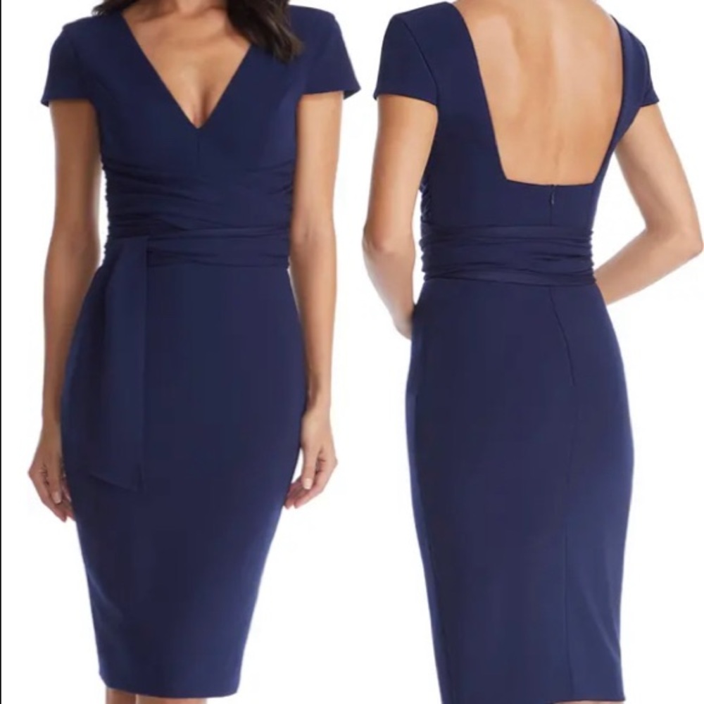 Dress the Population Dana Dress in Navy Size Small NWOT